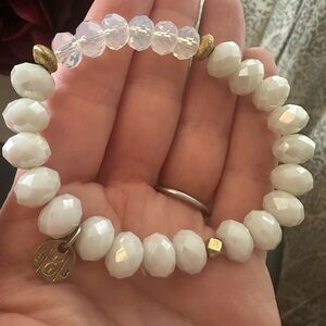 White bead bracelet